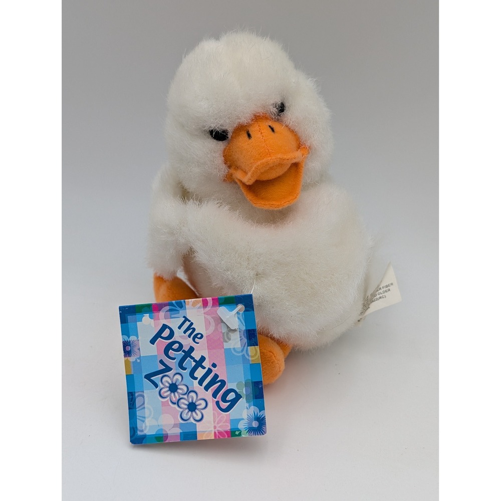 The Petting Zoo Plush Duck White Vintage Duckling Stuffed Animal Toy